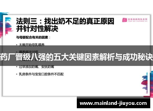 药厂晋级八强的五大关键因素解析与成功秘诀